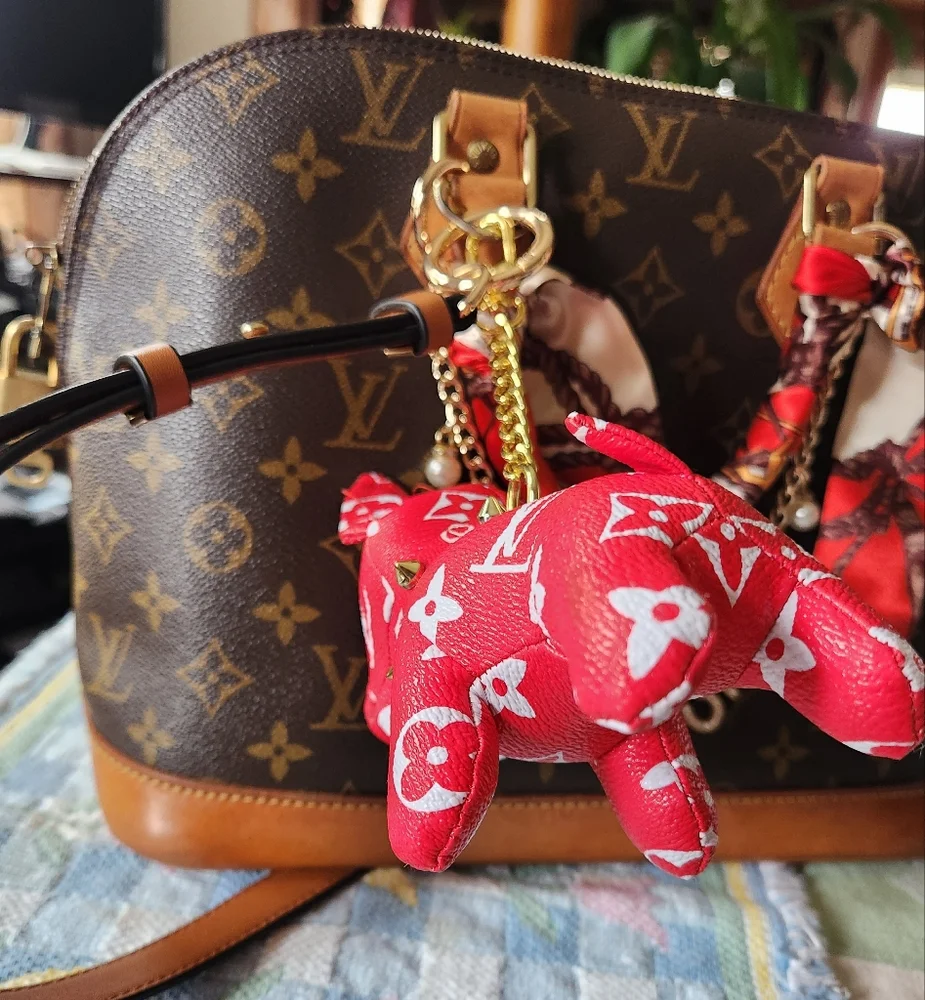FASHION FRENCHIE DOG BAG CHARM/ KEYFOBS. - Picture 4 of 4